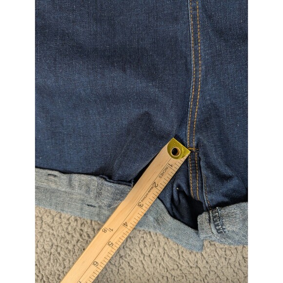 ModCloth Women's Dark Wash Denim Overall Shorts Adjustable Straps 2X Casual - Picture 5 of 8